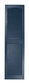 2-Pack Midnight Blue Louvered Vinyl Exterior Shutters W722