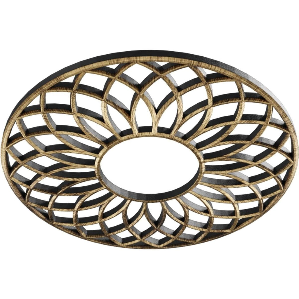 Nickel PVC Pierced Ceiling Medallion M96042