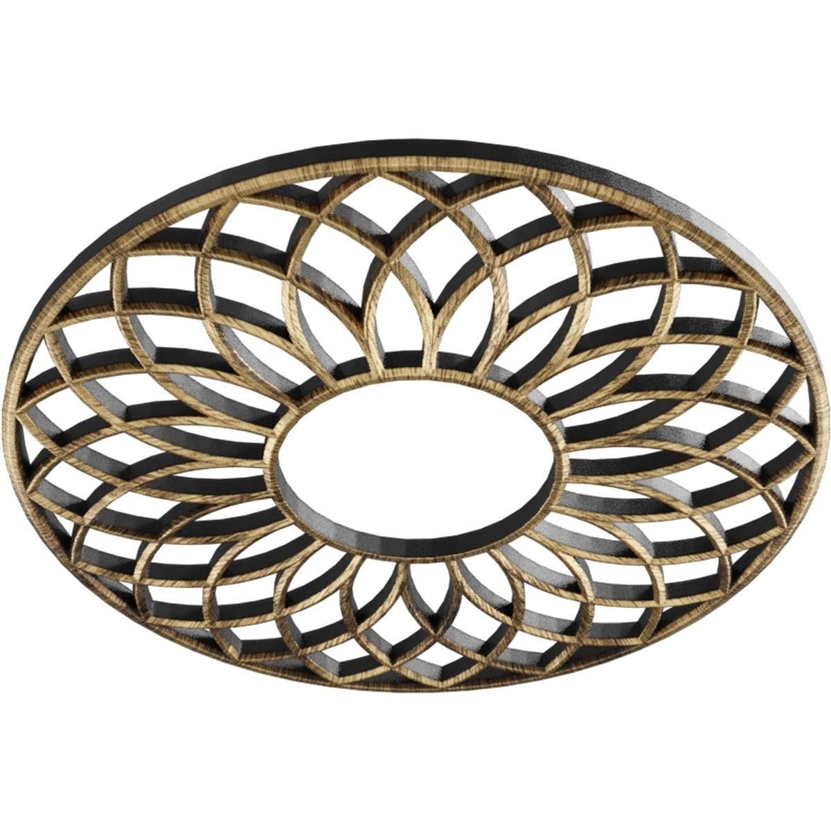Nickel PVC Pierced Ceiling Medallion M96042