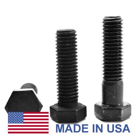 9/16 inch-18 x 5 inch Fine Thread Grade 8 Hex Cap Screw Alloy Steel Black Oxide Pk 25 I5948