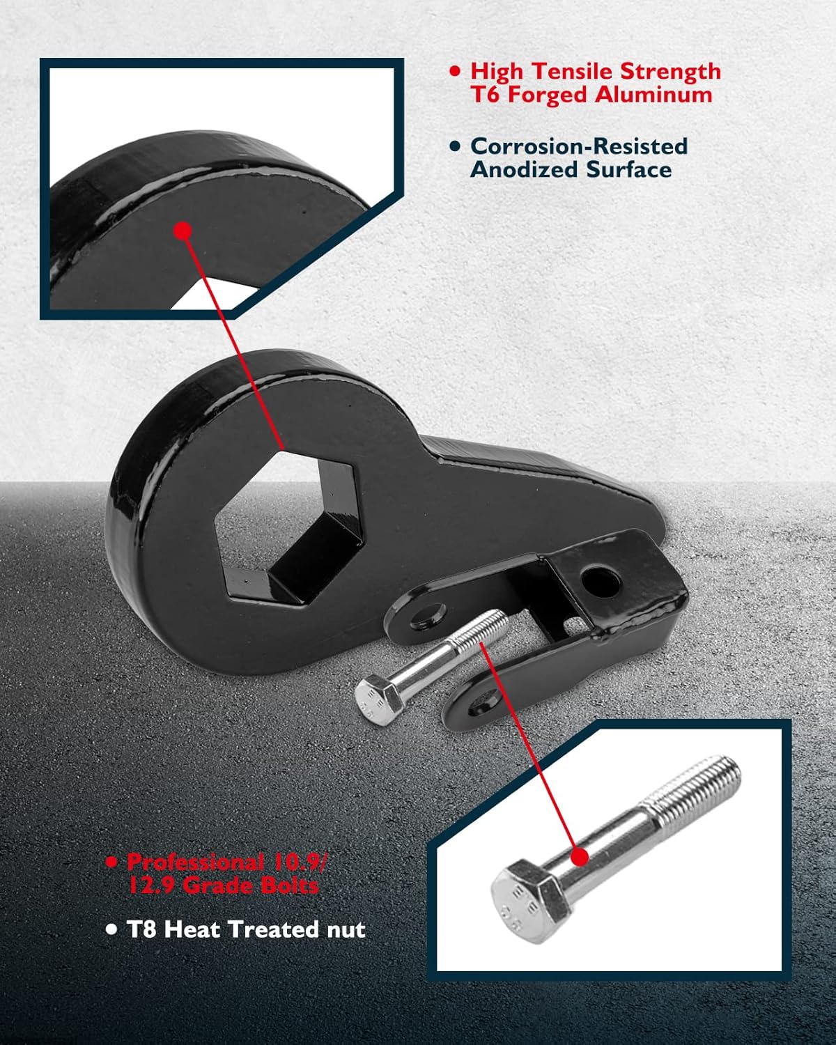 1-3 inch Front Leveling Lift Kit with Shock Extenders Brackets, Pack of 2 V10569