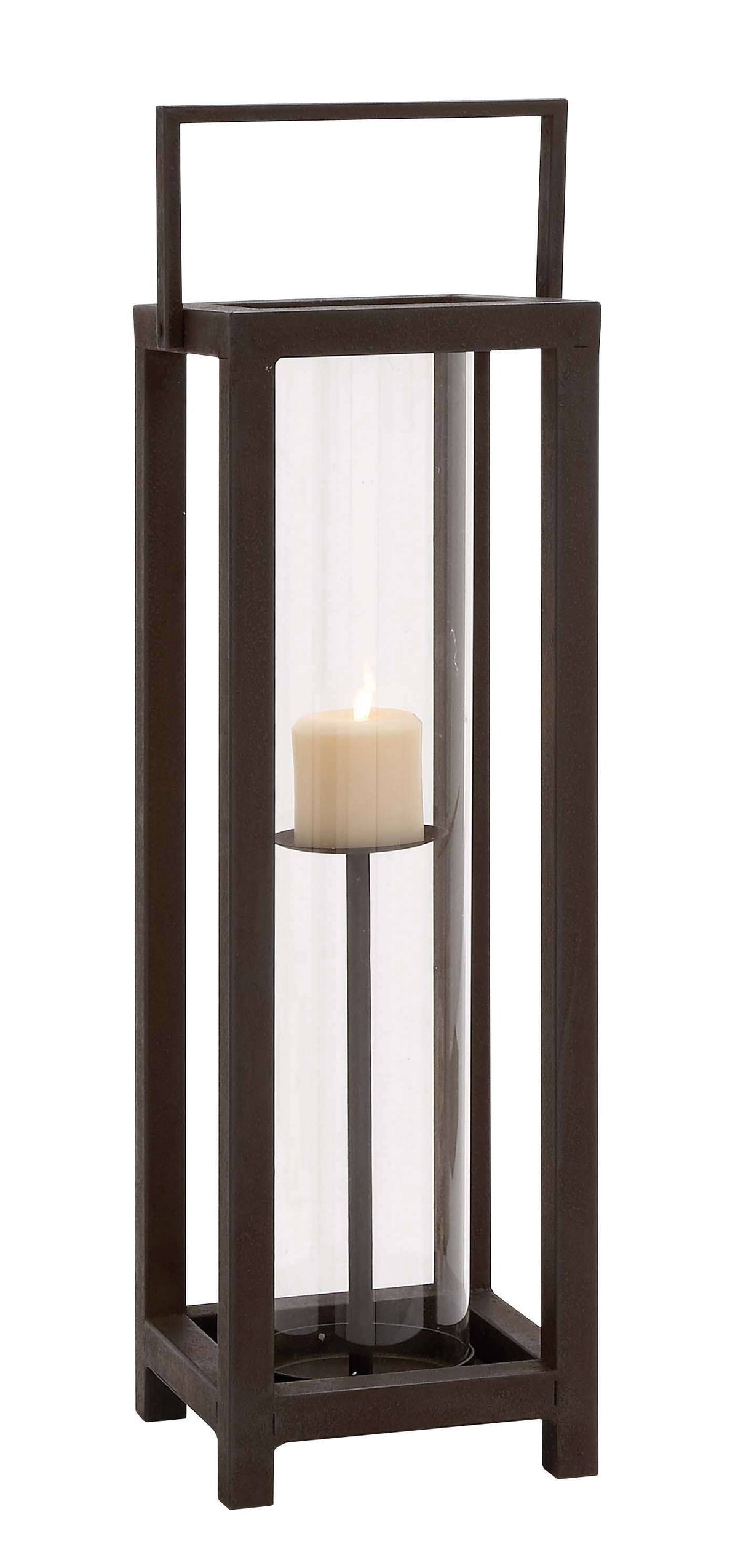 Metal Glass Candle Holder X7079