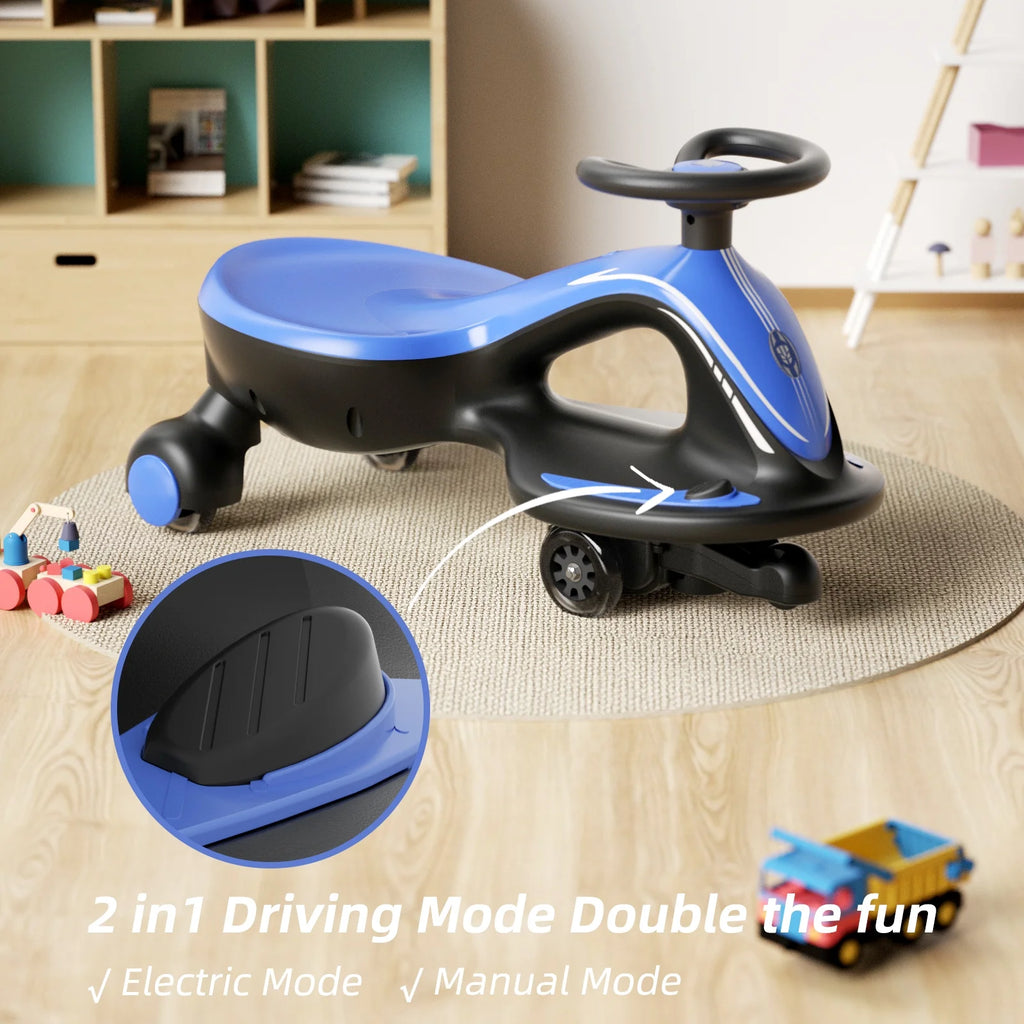 Electric Pedal Push Ride On Toy Wiggle Car with LED Flashing Wheels E8632