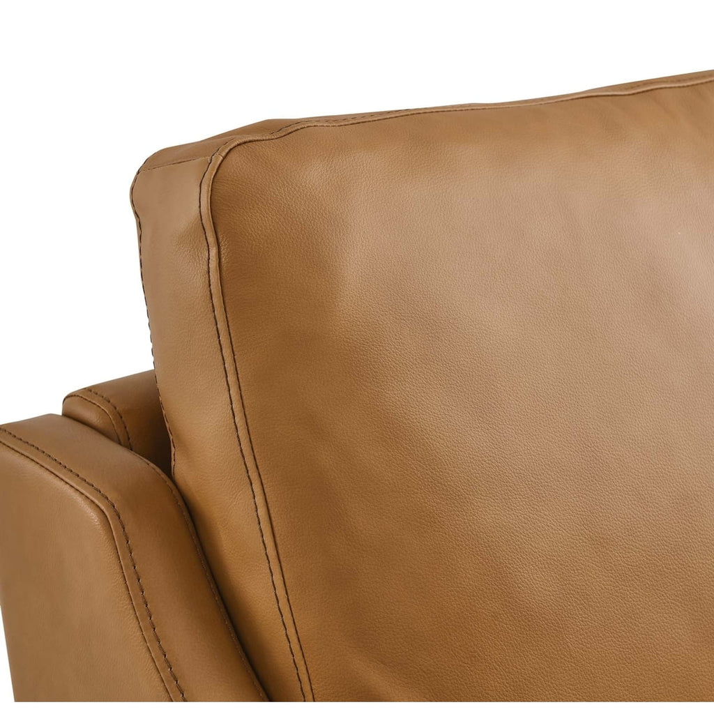 Tan Leather Armchair N118