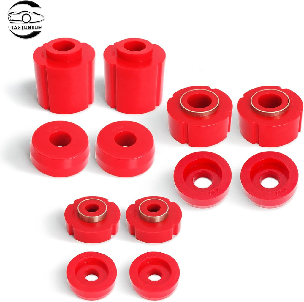 Red Polyurethane Body Mount Bushing Kit (12Pcs) Pack of 2 Z950