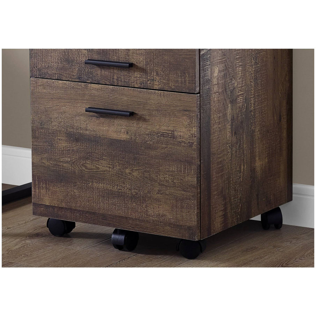 Brown 3 Drawer Filing Cabinet Y9829
