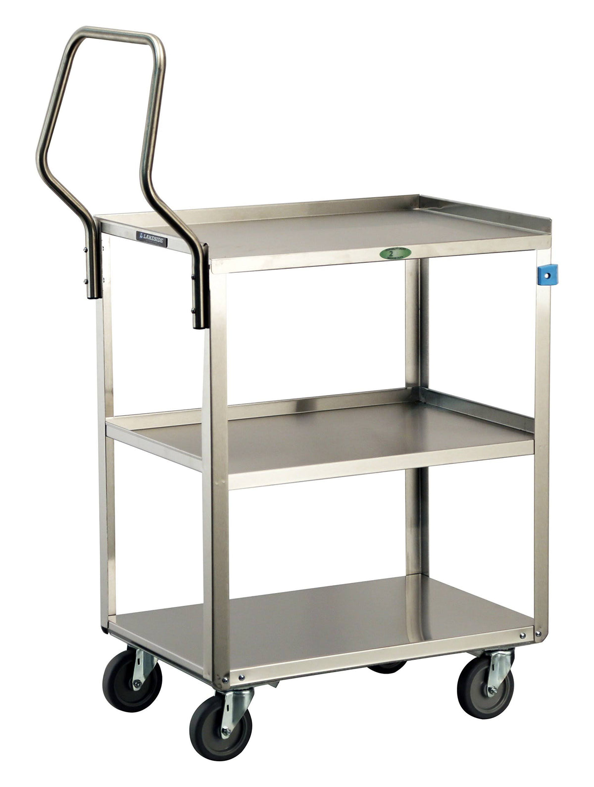 Stainless Steel Utility Cart, 3 Shelves, 500 lb. Capacity J476