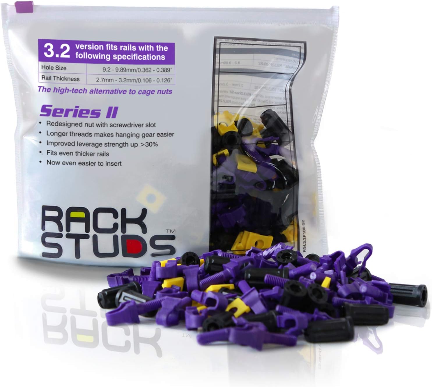 Red 20-Pack Rack Mount Solution for 19 Racks with Square Punched Vertical Rails L74821