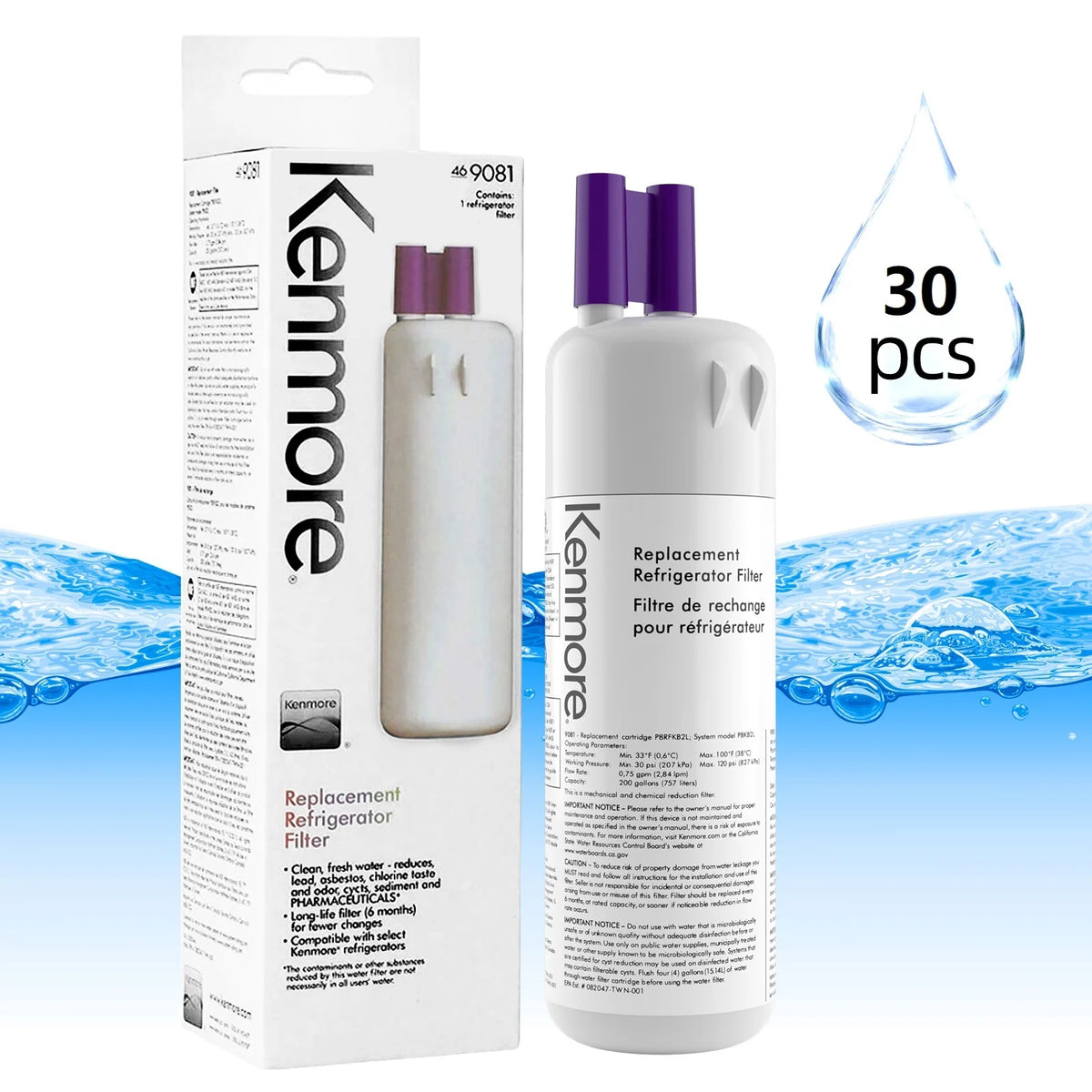 3 Pack Refrigerator Water Filter Y3706