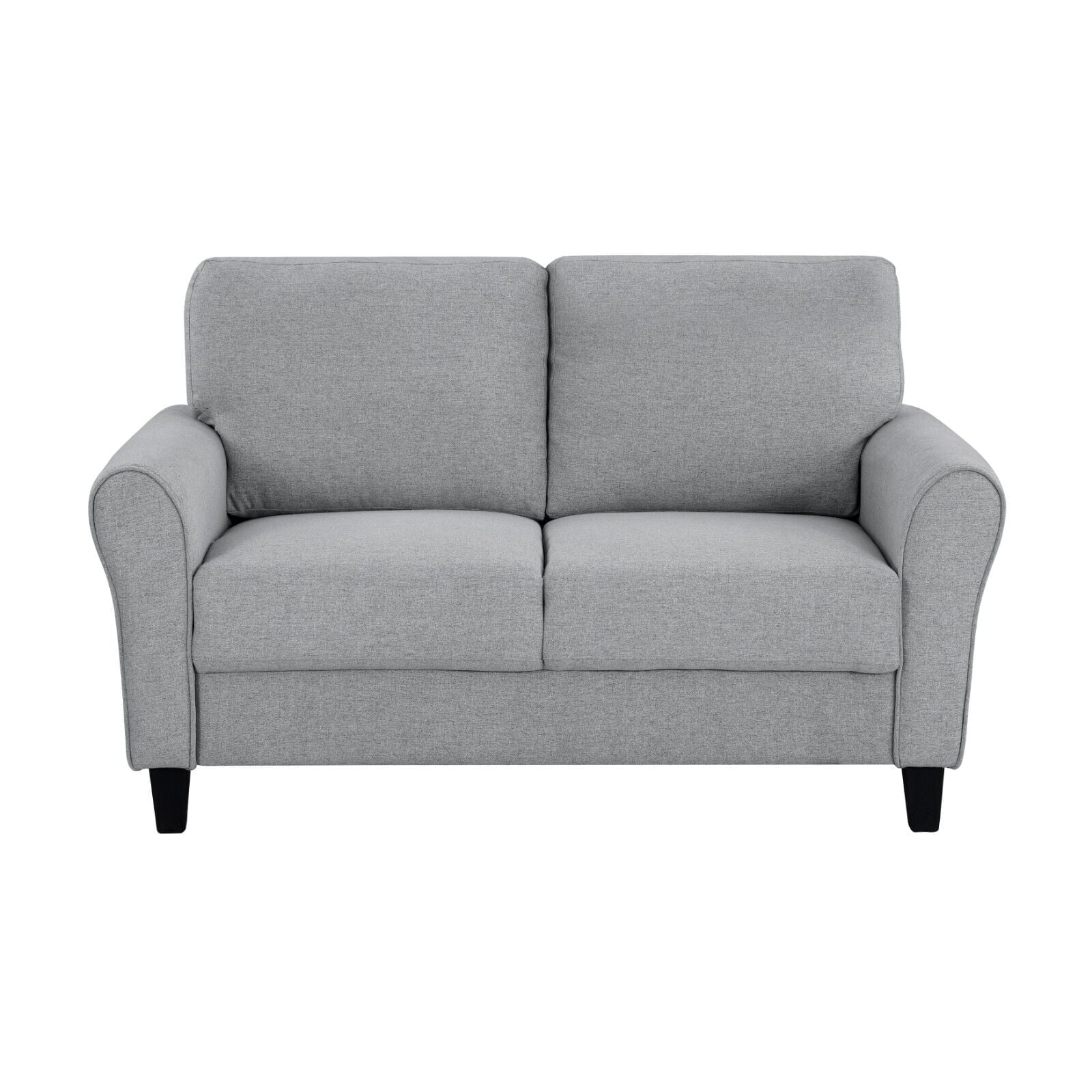 3pcs Sofa Set Dark Gray Textured Upholstered Sofa Loveseat Chair L239402