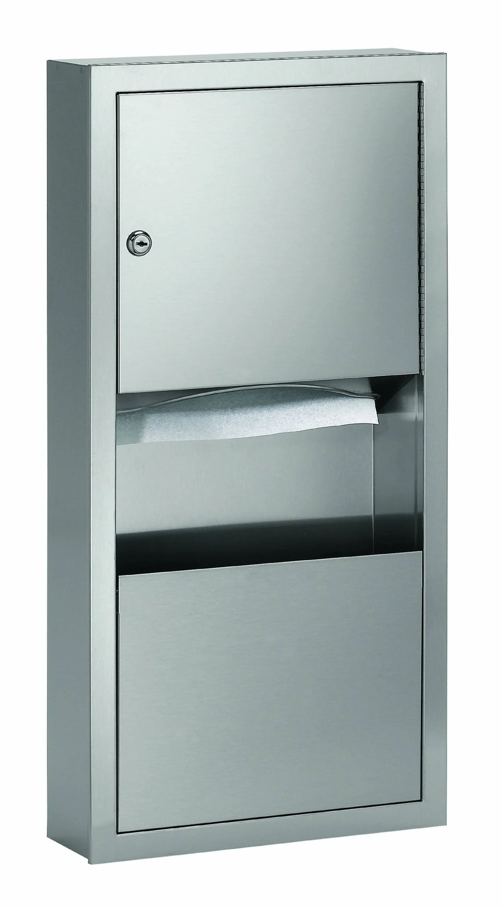 Stainless Steel Recessed Mounted Towel Dispenser/Waste Receptacle A479
