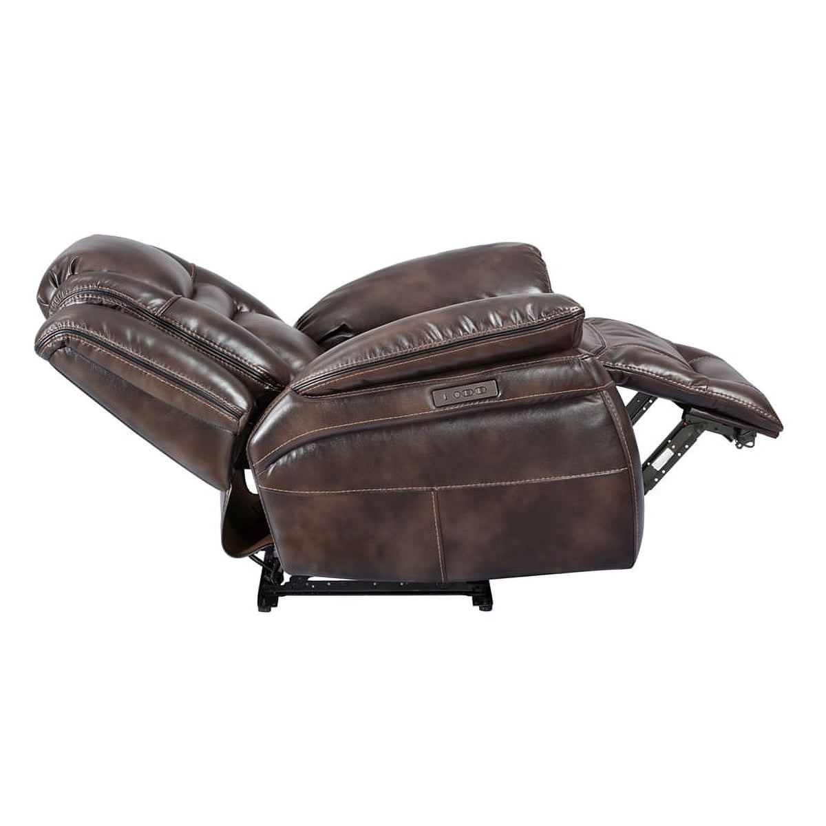 Brown Faux Leather Dual Power 3PC Set J2397