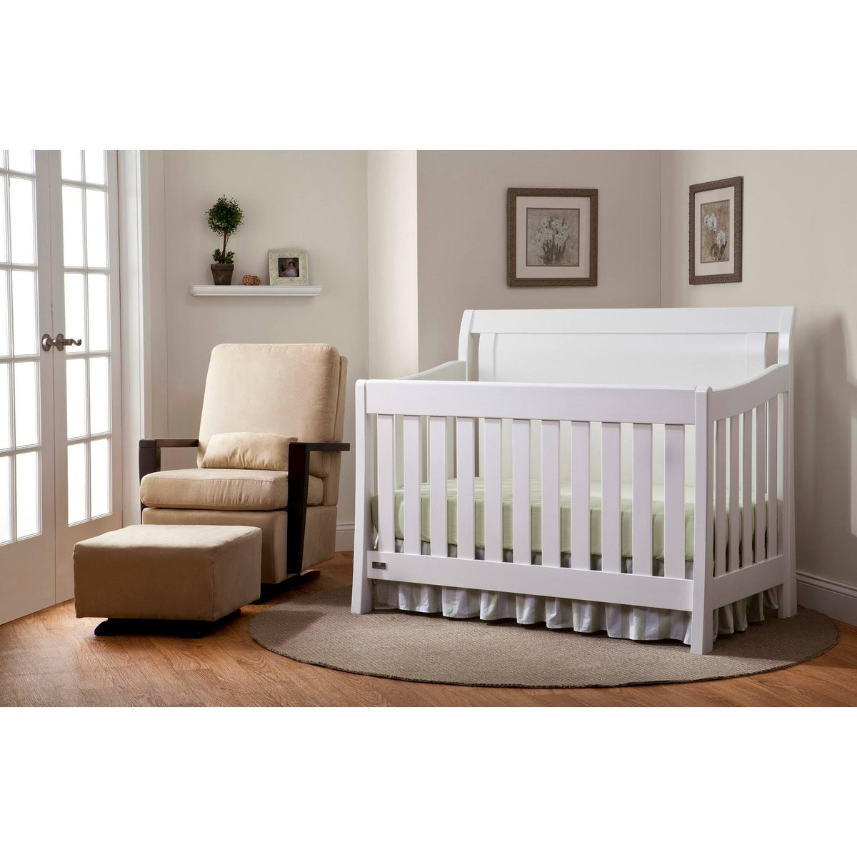 White Ambiance Crib V96201