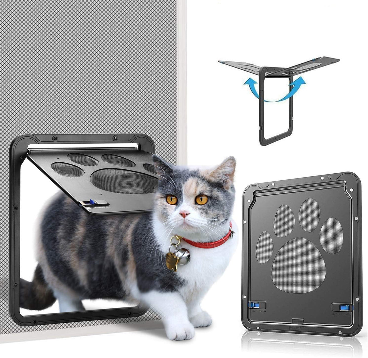 Lockable Magnetic Flap Pet Screen Door, Pack of 2 W19728