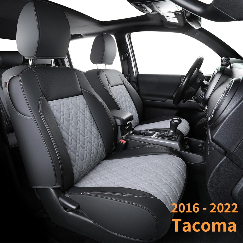 Black Water Proof Faux Leather Rear Seat Covers K757791