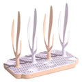 Pink Baby Bottle Drying Rack with Drainer Tray I824