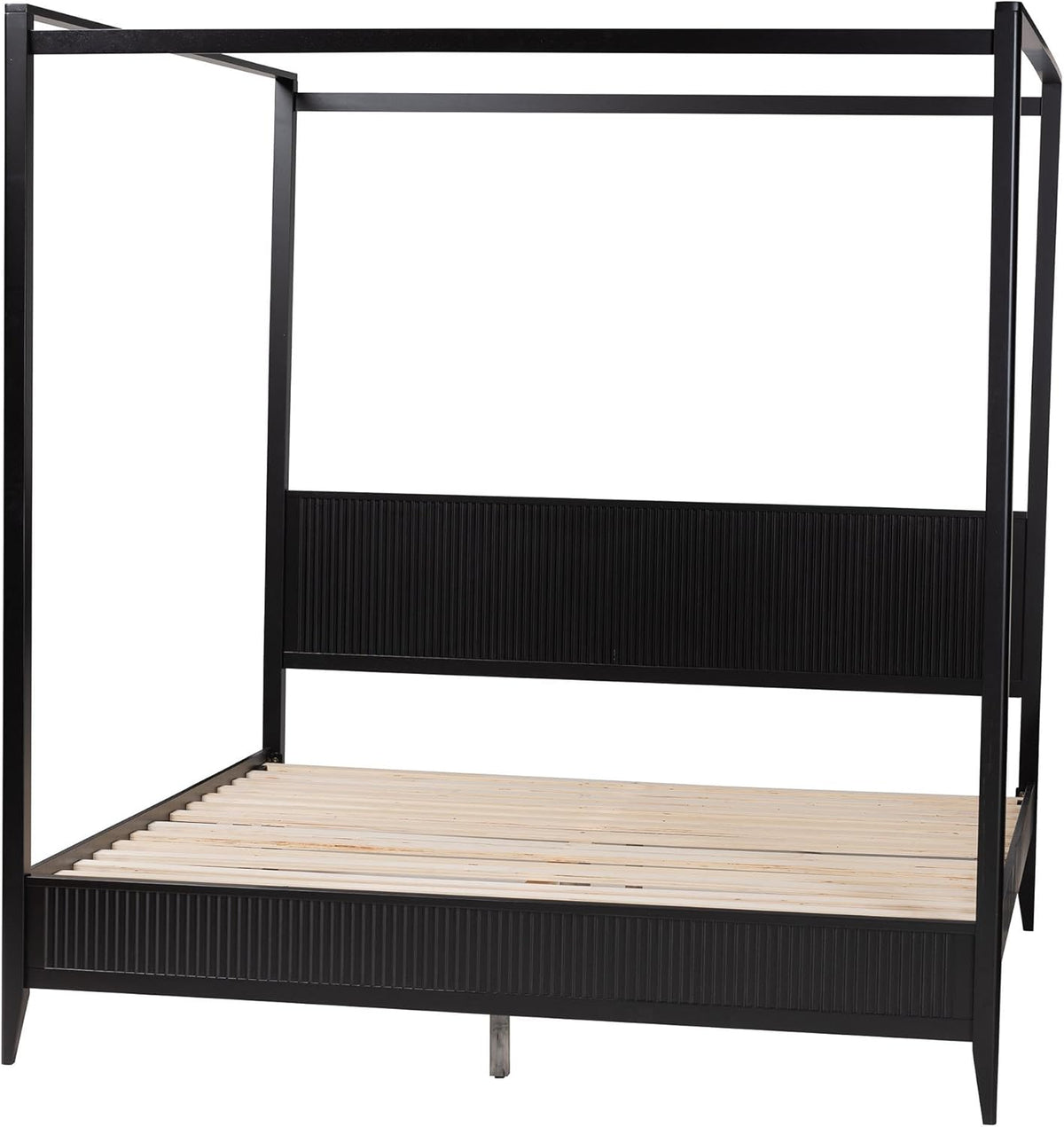 Black King Wood Canopy Bed X2157