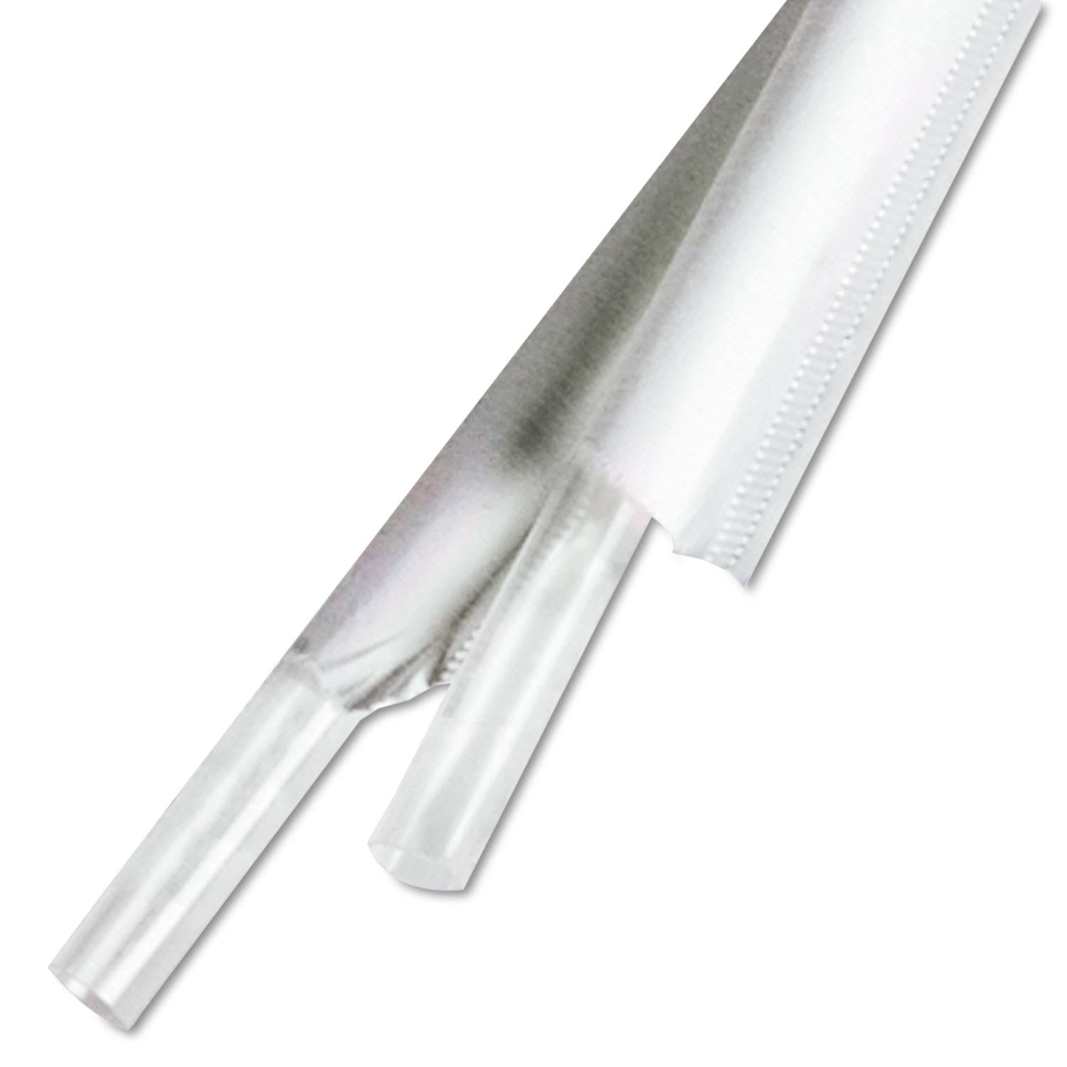 7.75 Clear Wrapped Straw, 400/PK, 24 PK/CT K5859