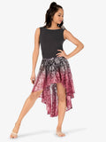 Hand Painted High-Low Skirt, Medium R4222