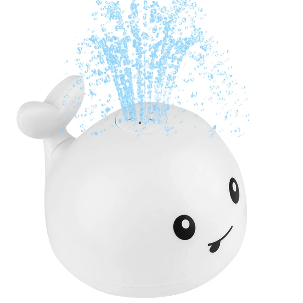 Whale Bath Toy with Light, Double Layer Waterproof Rechargeable Water Sprinkler Bath Toy U1352