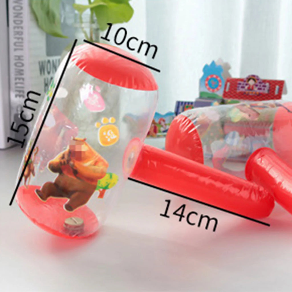 6Pcs Inflatable Cartoon Hammer with Sound Bell Funny Toys G109