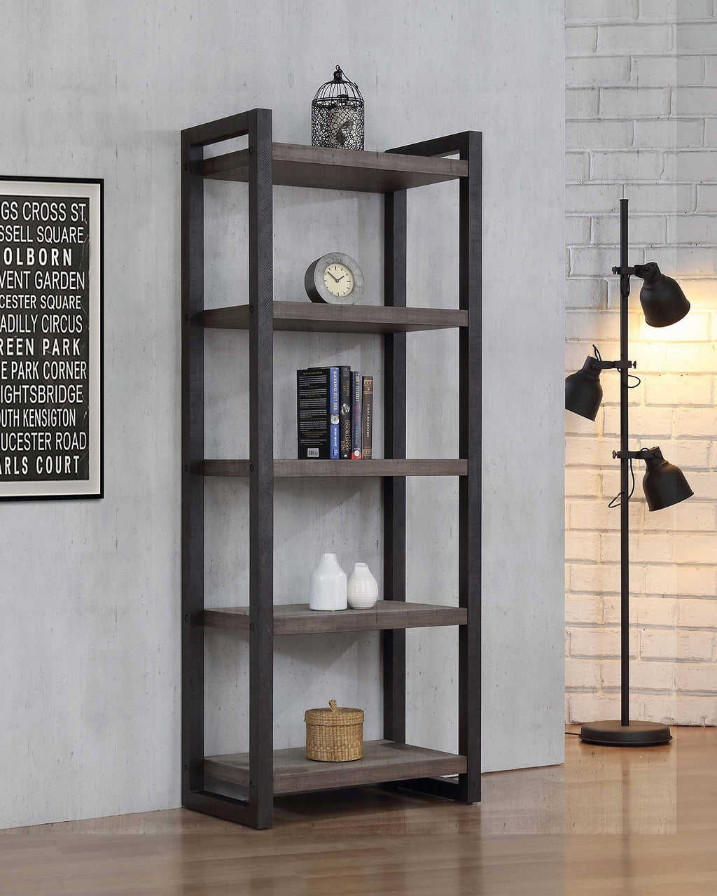 Weathered Oak Bookcase W68722