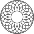 Nickel PVC Pierced Ceiling Medallion M96042