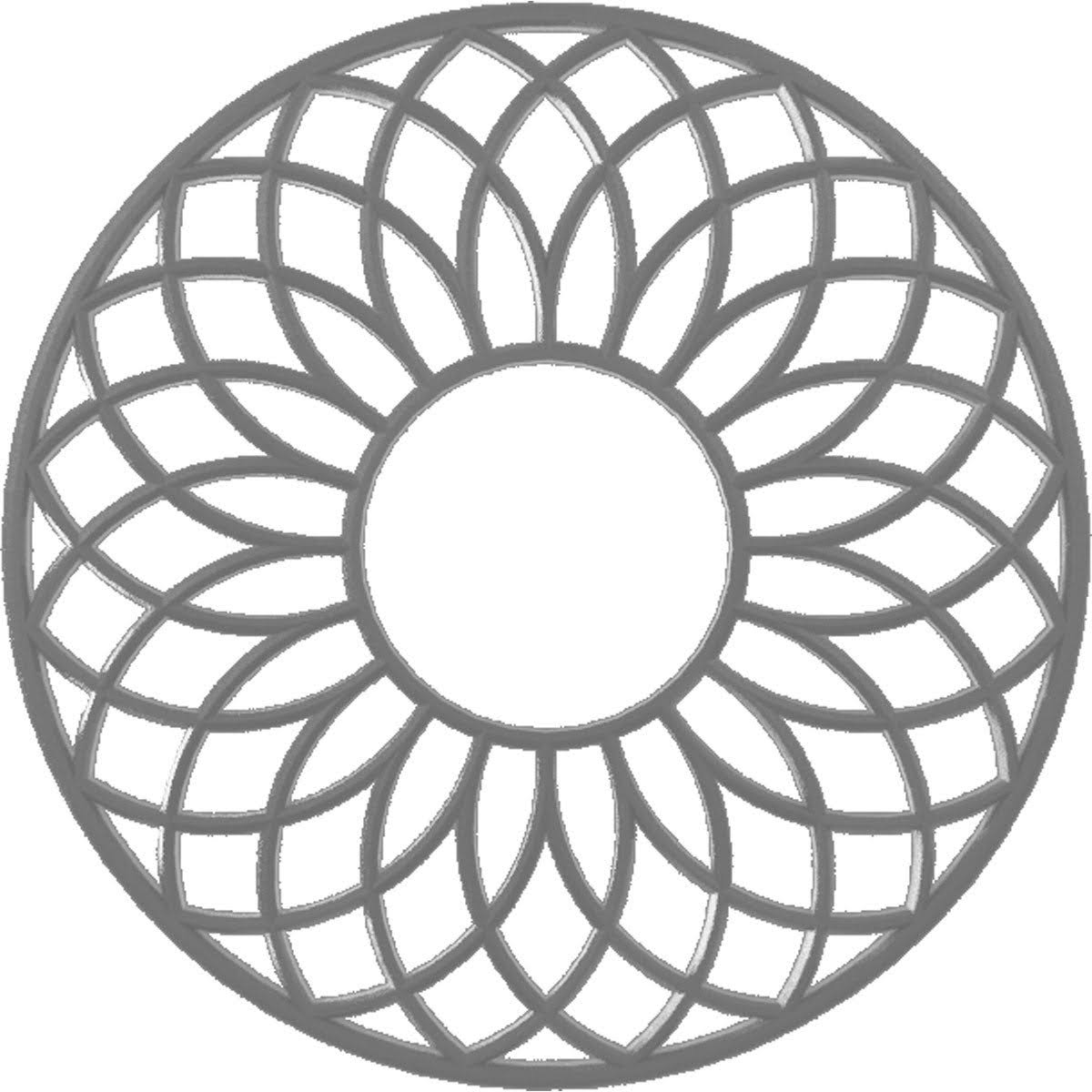 Nickel PVC Pierced Ceiling Medallion M96042