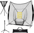 7x7 Feet Baseball Softball Hitting Pitching Net with Strike Zone J97693