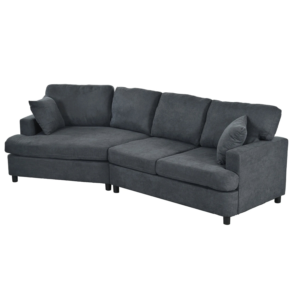 Gray 3 Seat Sofa with Removable Cushions and 2 Pillows L244749