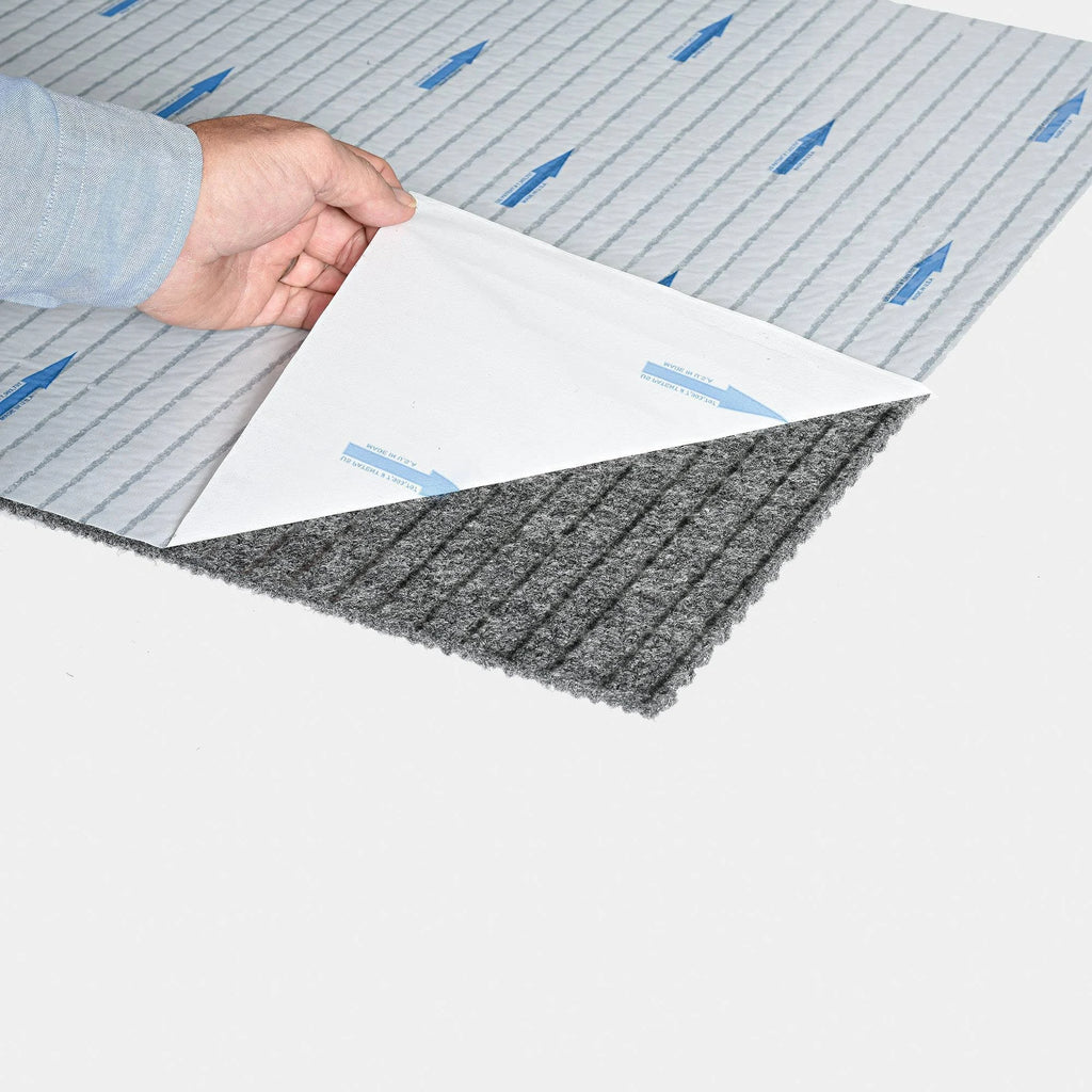 Peel and Stick Carpet Tiles, 15 Tiles/Case, Sky Grey V256
