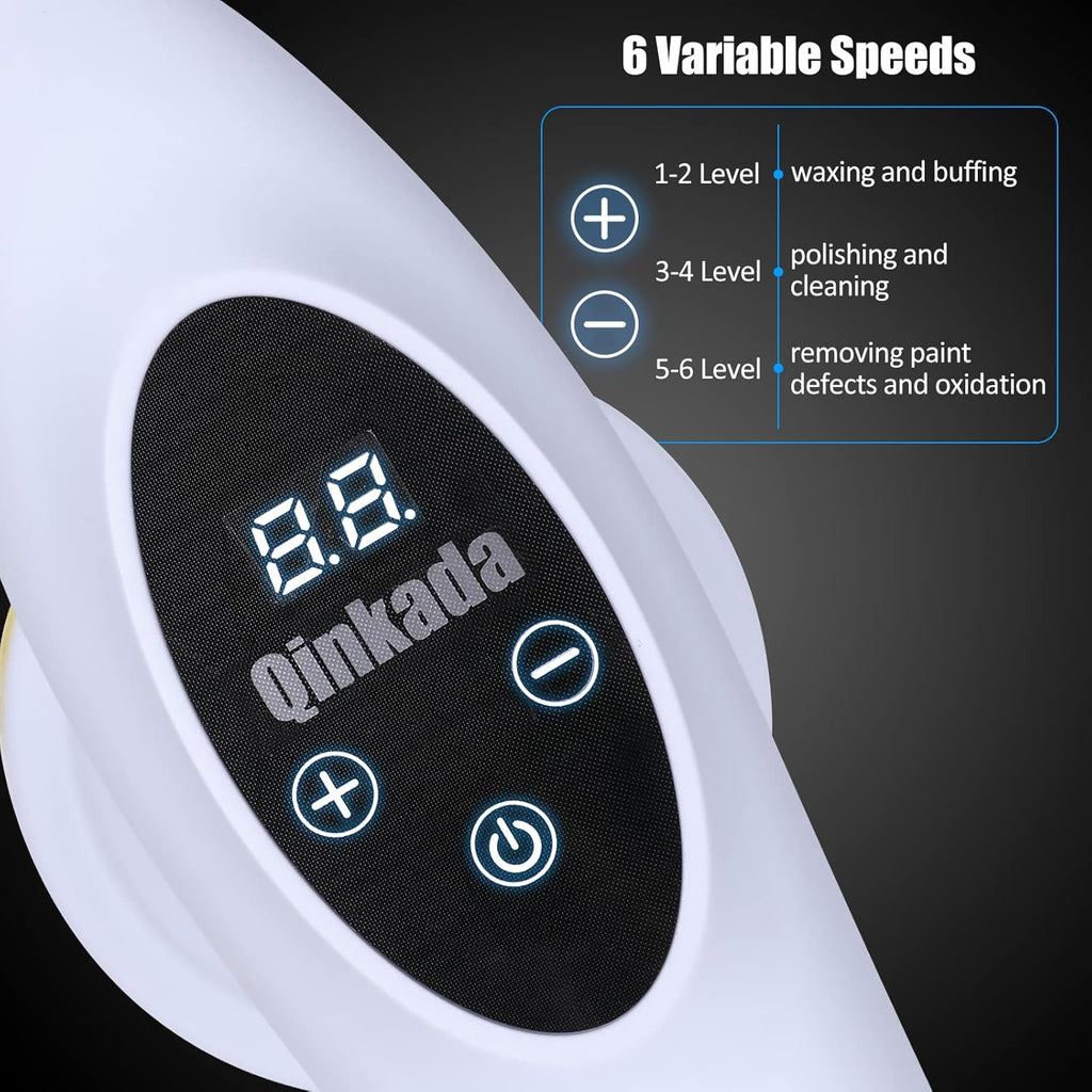 Cordless Car Buffer Polisher with 4 Polishing Pads W975