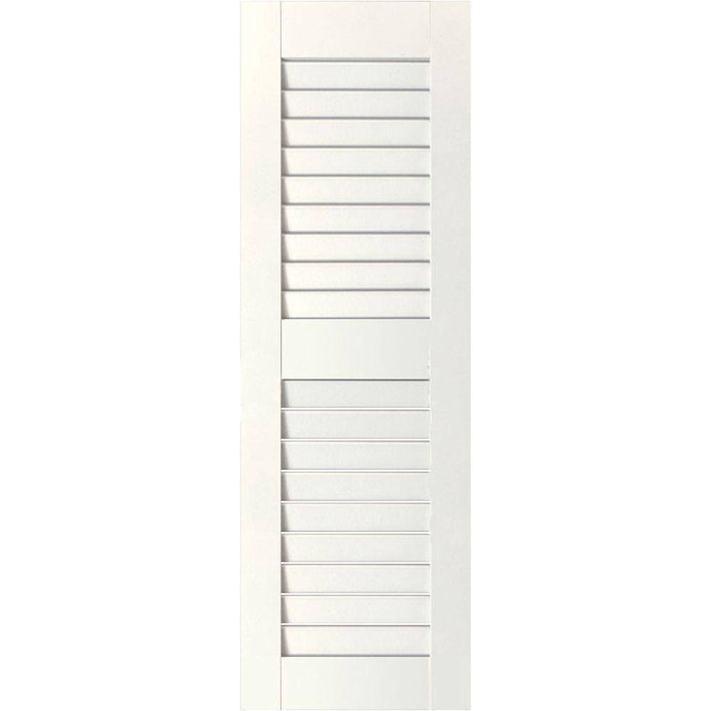 White Pine Louvered Shutters, Per Pair Z522
