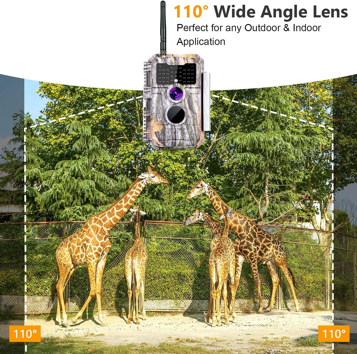 Wireless WiFi Trail Camera 24MP 1296P Night Vision No Glow Motion Activated Waterproof P390