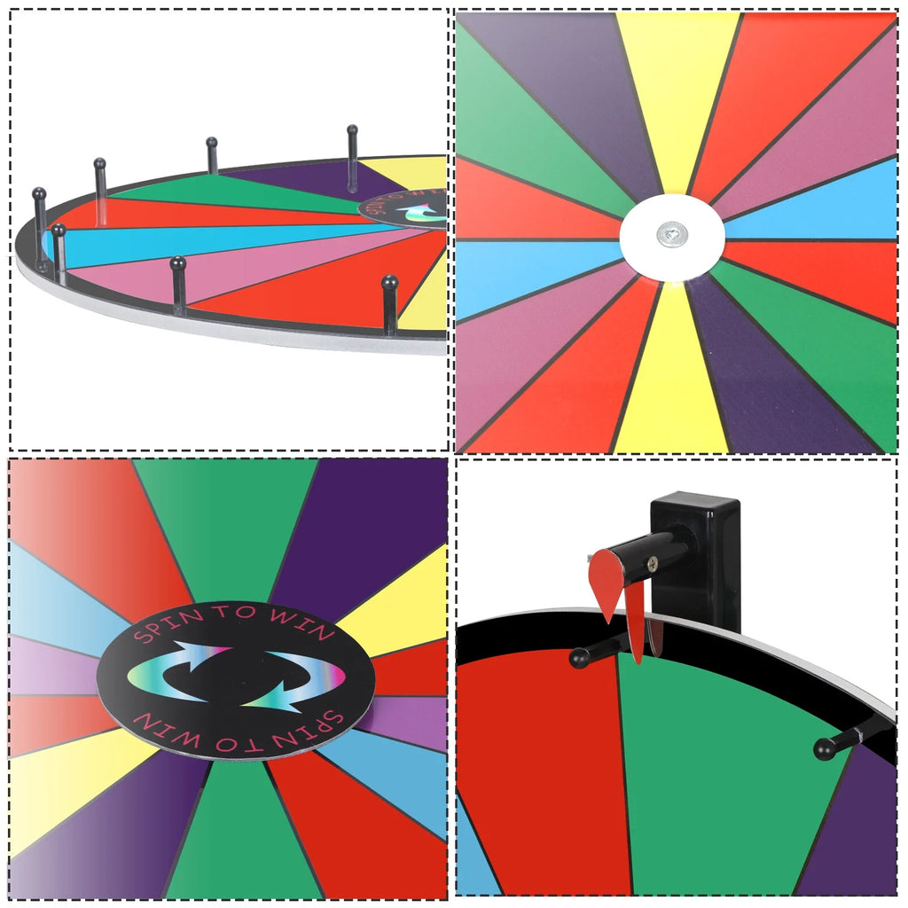 Red Tabletop Prize Wheel with 14 Slots D195