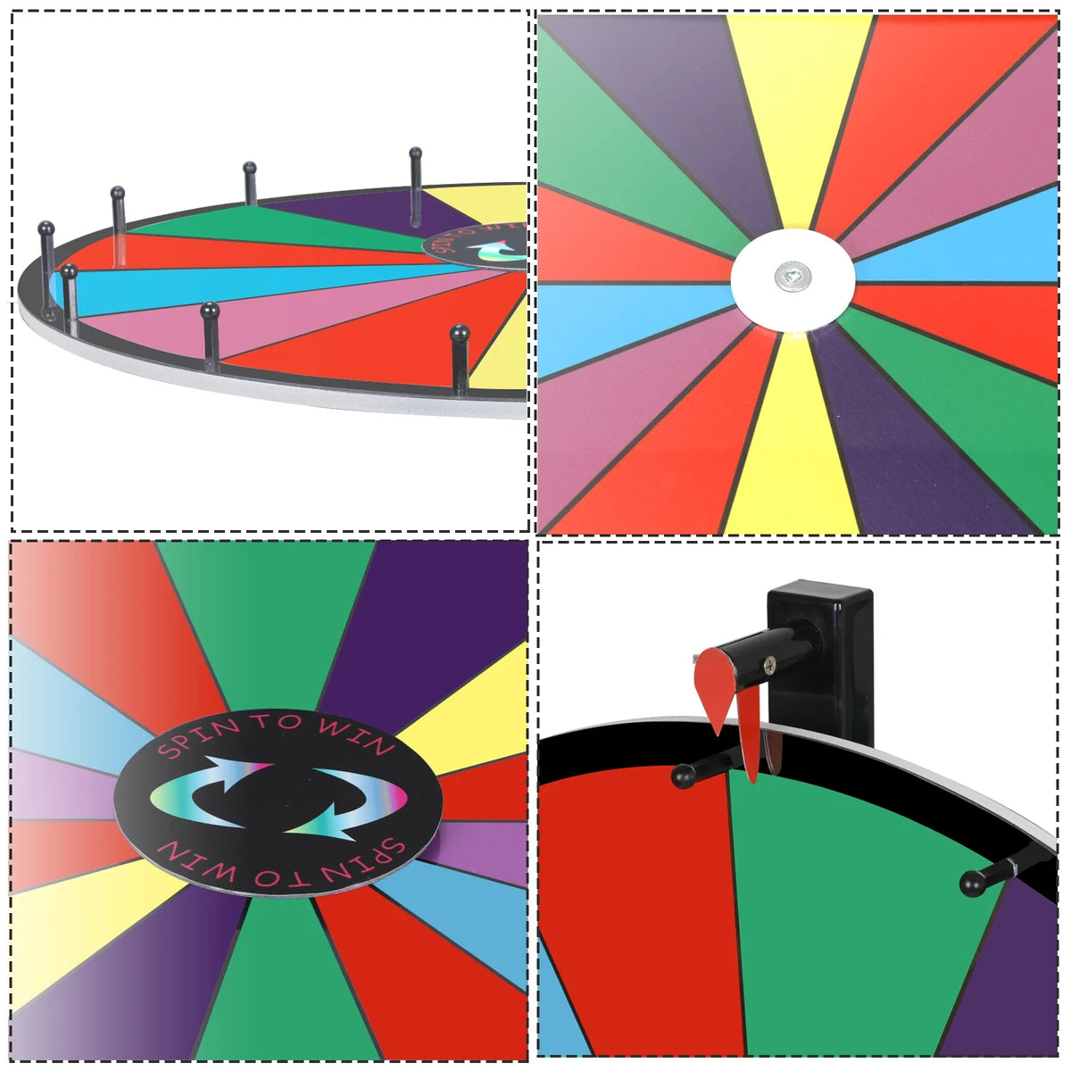 Red Tabletop Prize Wheel with 14 Slots D195
