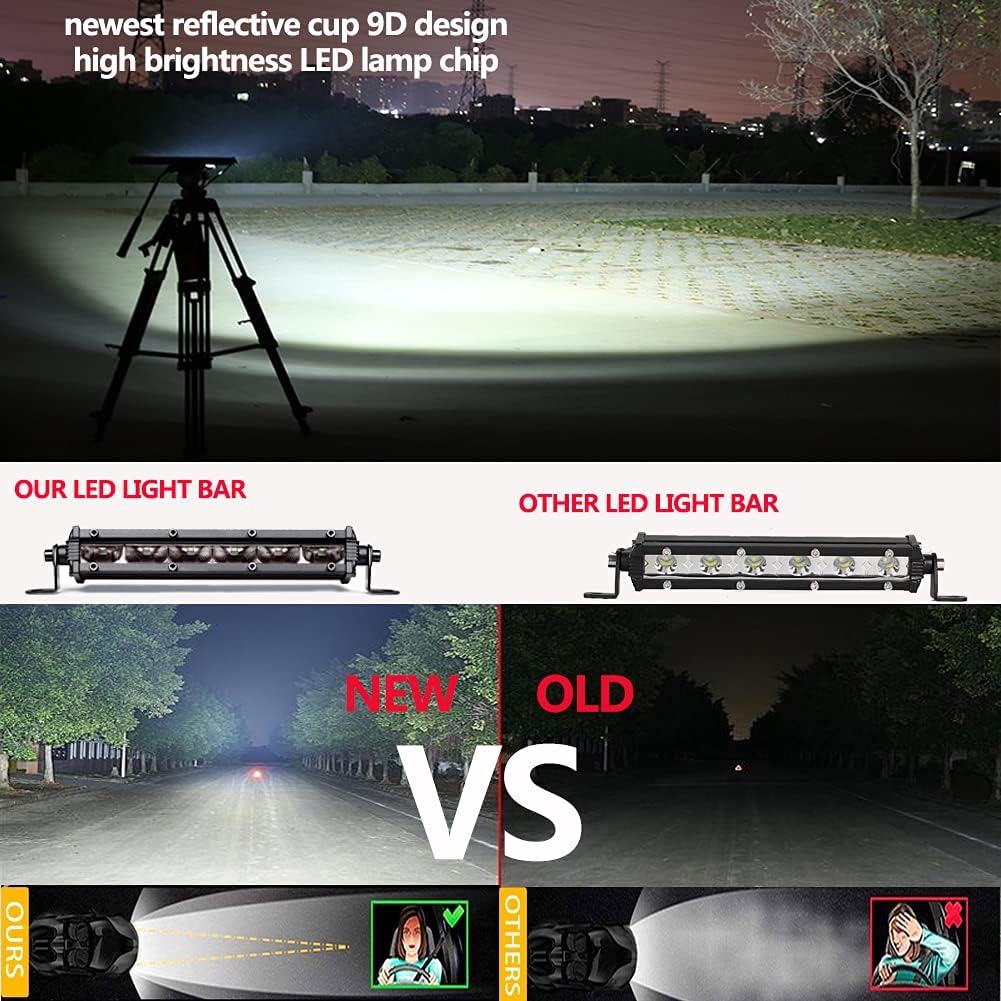 Slim 7 Inch 30W Single Row Ultra Thin LED Light Bar J8848