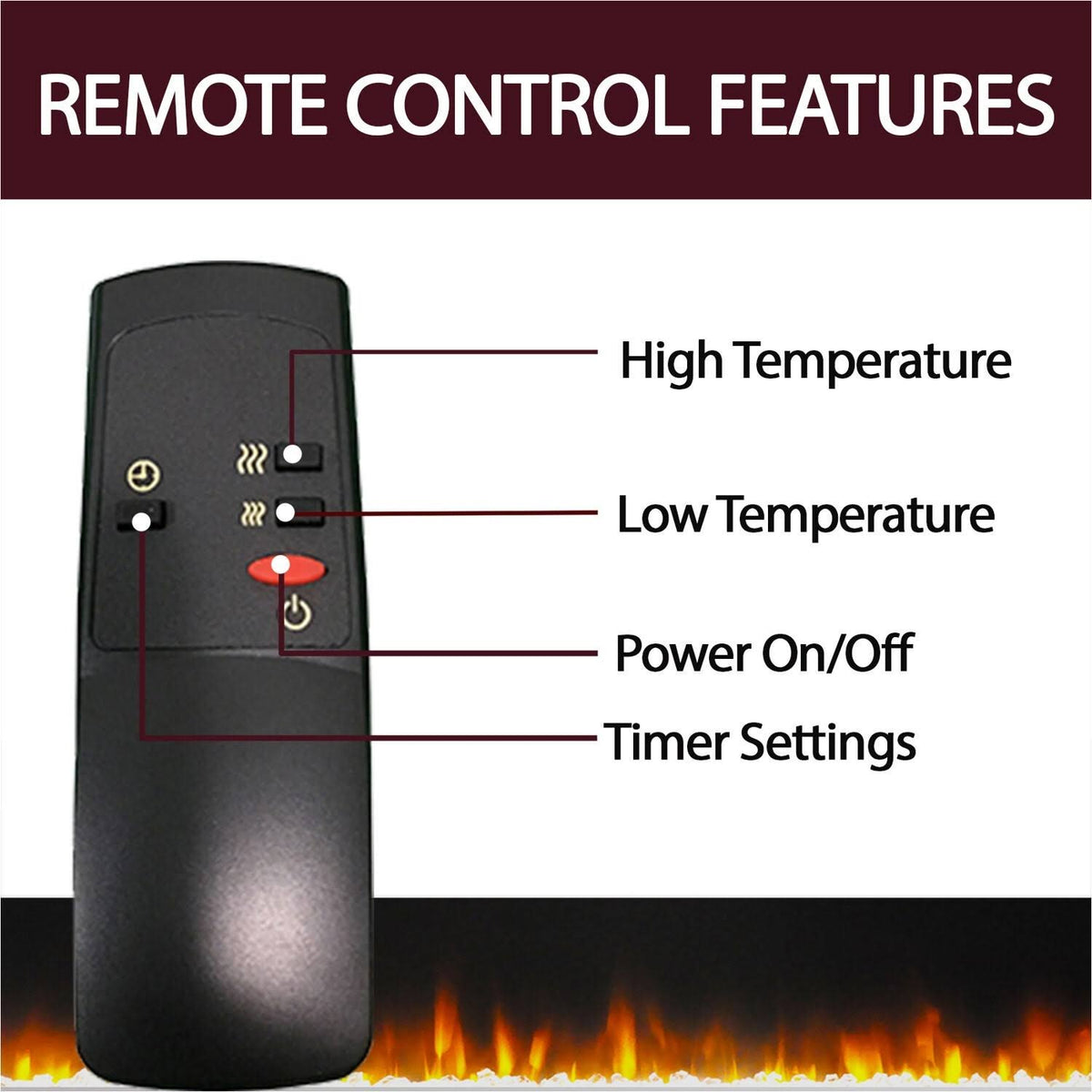 Cherry Electric Fireplace with Entertainment Stand I9433