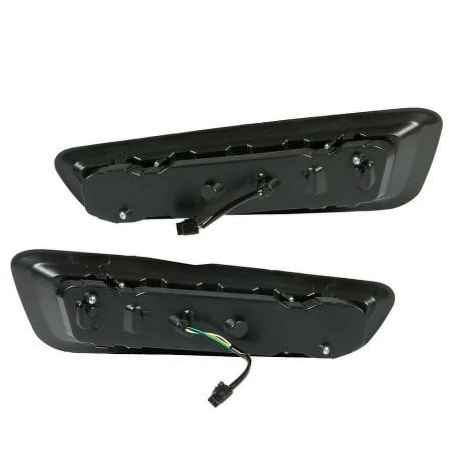 LED Running Light with Turn Signal Fog Light Bezels White and Amber E472192