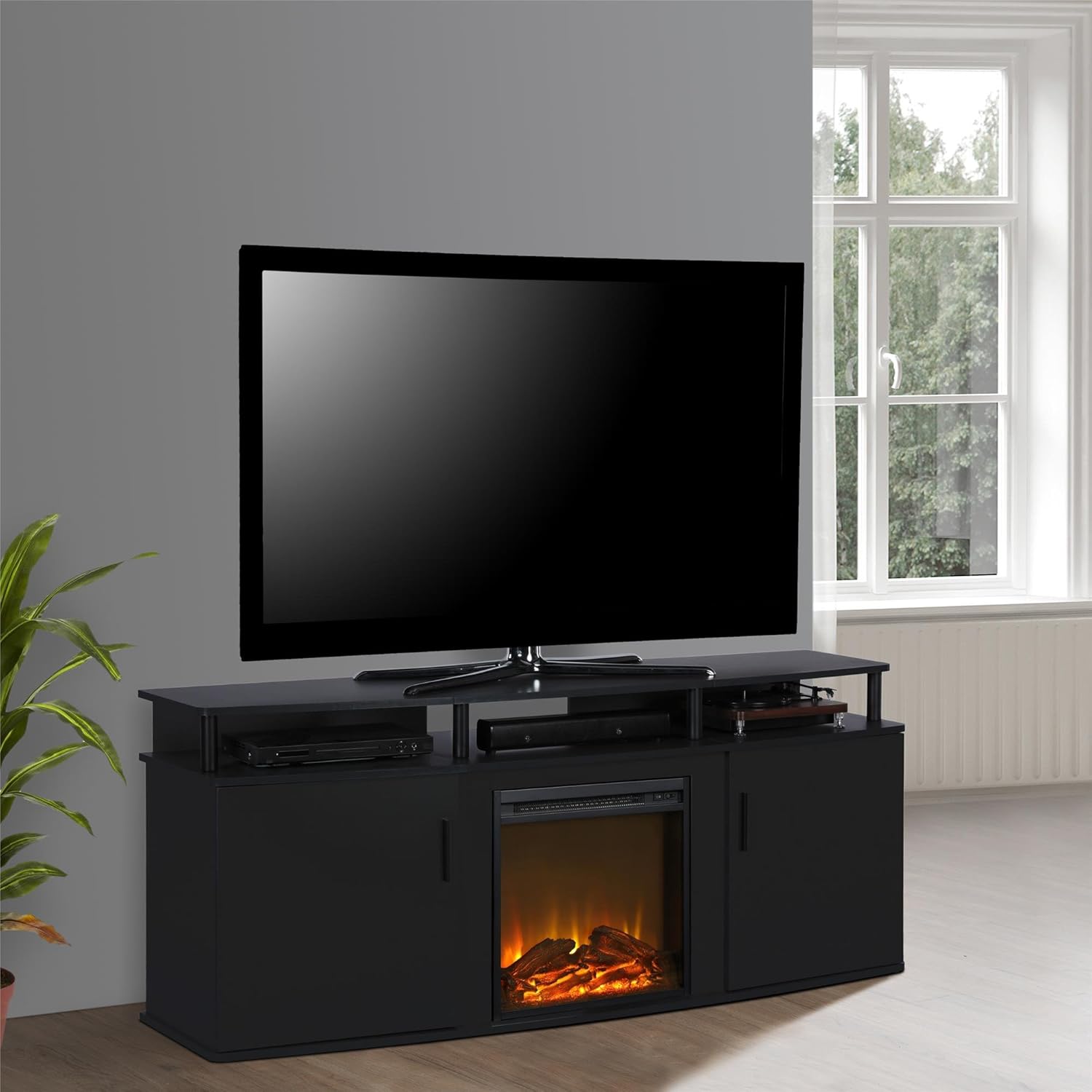 Cherry Electric Fireplace TV Console E746