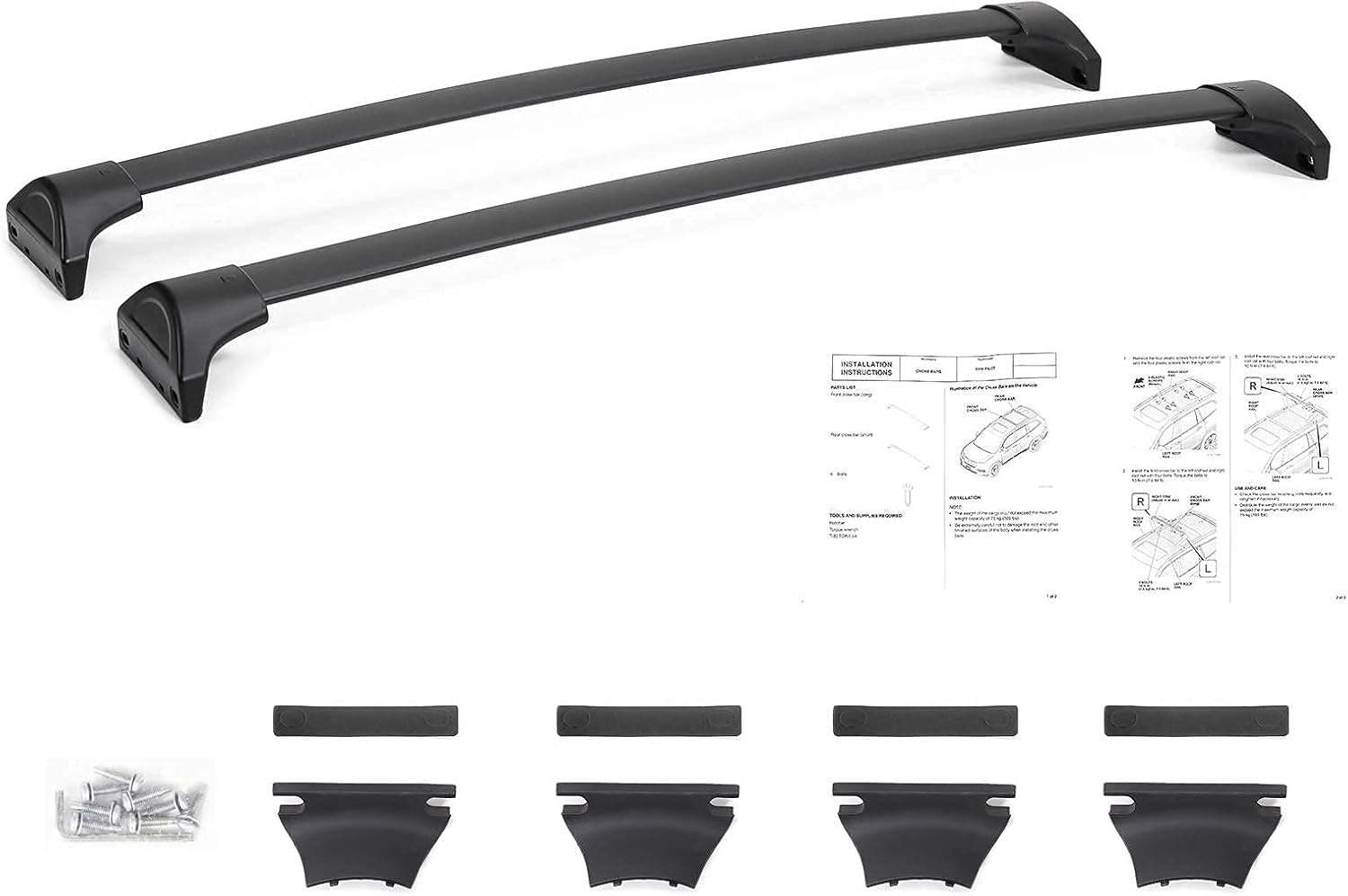Roof Rack Crossbars for Honda Pilot (Black) V502