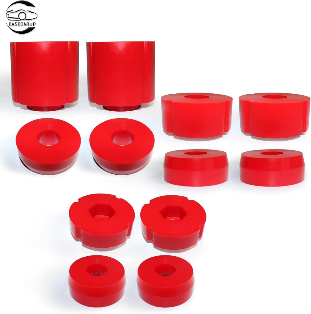 Red Polyurethane Body Mount Bushing Kit (12Pcs) Pack of 2 Z950