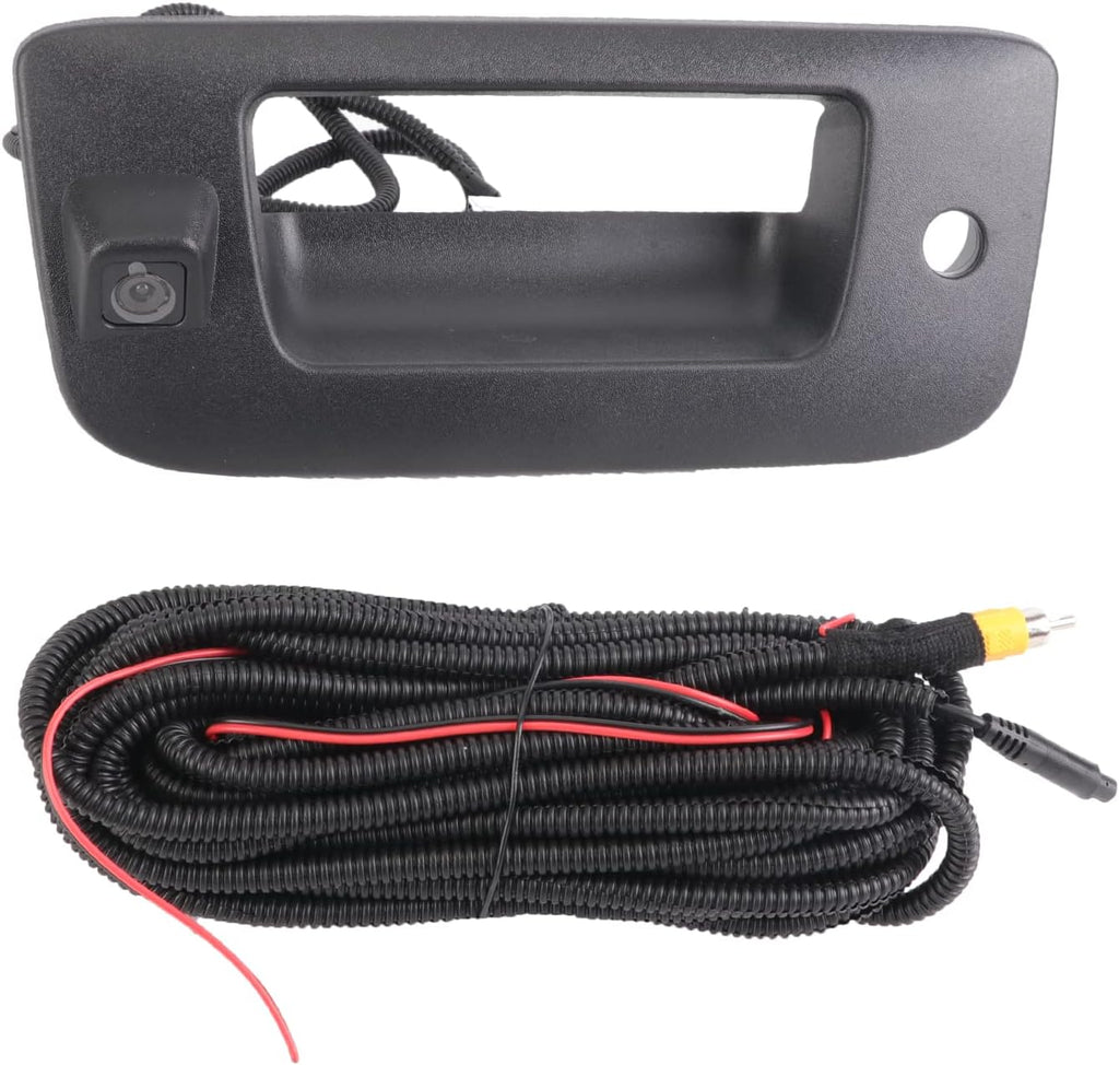 Rear View Camera Backup Tailgate Handle Camera Compatible with Chevy Silverado and GMC Sierra Years 2007-2013, Tailgate Door Handle Replacement Camera (Black) Pack of 2 U194457
