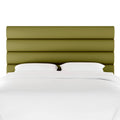 California King Horizontal Channel Headboard Green Velvet L43776