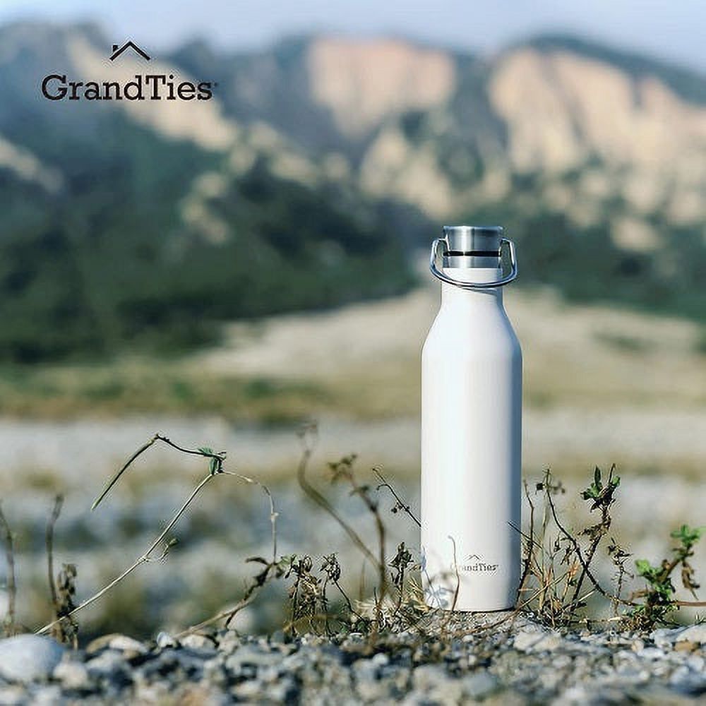 21oz Stainless Steel Water Bottle with 2 Lids D88668