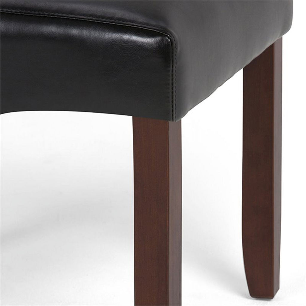 Black Faux Leather Tufted Chair (Set of 2) S959225
