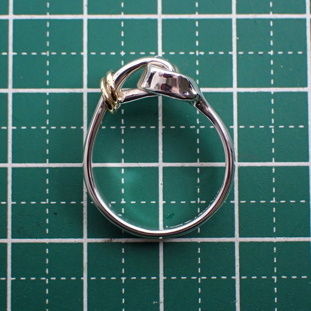 925 750 Hook & Eye Combination Ring Size 12.5 Y871711
