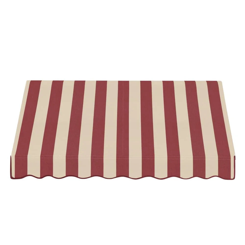 Burgundy/Tan Stripe Acrylic Fixed Awning N3233