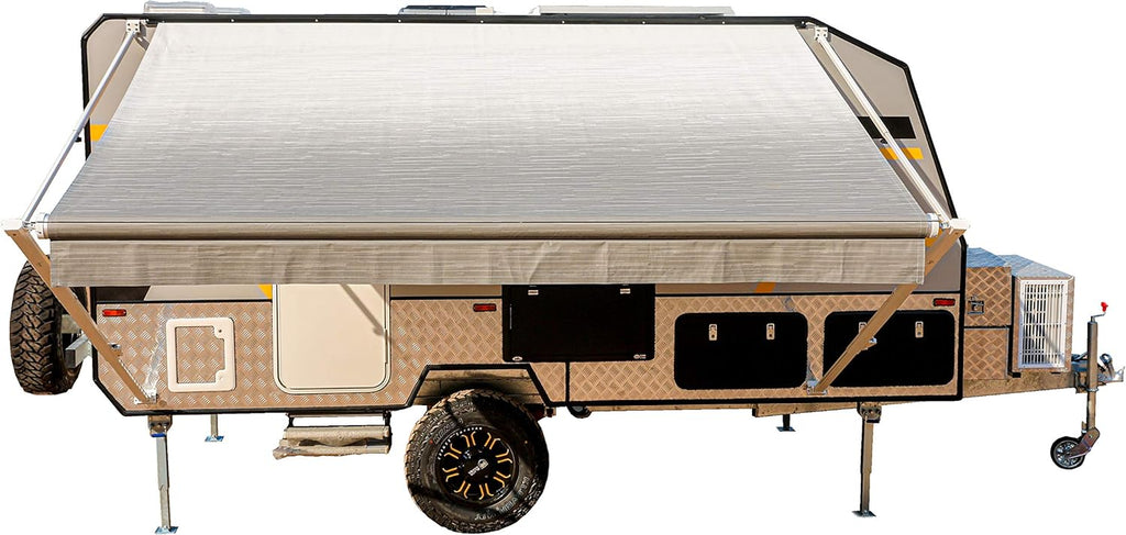 Black 12x8 Ft Retractable RV Trailer Awning B820