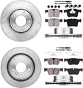 FRONT 312 mm + REAR 300 mm 5 Lug Rotors + Ceramic Pads + Clips + Sensors R96454